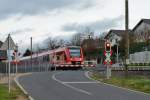 Bahnübergang Stotzheim mit 620 022, RB23 nach Bad-Münstereifel - 22.12.2014