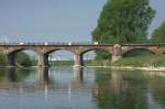 Die Saalebrcke in Bad Drrenberg prsentiert sich am 01.05.2012 dem Fotografen gegen 10:52 Uhr.