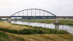 Nieselregenblick auf die Elbbrücke Torgau. 09.06.2022  11:04 Uhr.