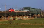 DB 101 022-2 (Bj. 1997, Adtranz) vor IC 2027   Lübecker Bucht   Hamburg-Altona - Passau Hbf., KBS 385 Bremen - Münster, fotografiert auf der Weserbrücke bei Dreye am 09.03.2016