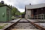 Drehscheibenzufahrt des ehemaligen Bw Bayerisch Eisenstein, heute Lokalbahnmuseum.