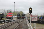 Die Drehscheibe im Bw Glauchau, whrend der Saisonerffnung am 23.04.2023.