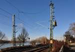 Oberleitungsmasten bei Bonn-Oberkassel - 16.01.2012