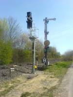 Signalanlage in der Nhe des Bahnhofs Mainz-Marienborn. (06.04.2007)