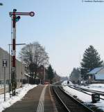 Ausfahrsignal N1 in Neunkirch 16.2.10