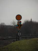 Noch steht das Vorsignal fr das ESig von Rheinbach aus Richtung Euskirchen. 19.1.2011