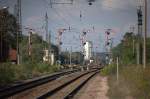 Formsignale ,nödliche Ausfahrgleise ,Bahnhof  Altenburg. 27.09.2014 15:45 Uhr.