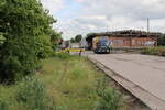 Ein ehemaliges Verladegleis am 21.05.2022 in Arnstadt Hbf.