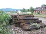 Ein paar alte Schwellen in Weinheim (Bergstr) am alten Gterbahnhof.am 29.5.2005