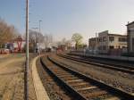 Anschlussgleise vom Frankenbach Terminal zum Hauptbahnhof, im Hafen von Mainz; 28.03.2011