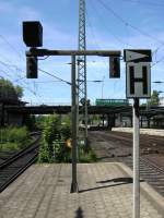 Bremsprobenlichtsignal in Hamburg Hbf.