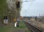 Das sdliche Ende des  noch bestehenden S-Bahn Haltepunkts der S1 Dresden Trachau.