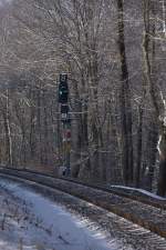 Ein KS Signal vor dem Bahnhof Bischofswerda, Einfahrt für RB 61 mit 80 Km/h möglich.
26.01.2014 11:32 Uhr