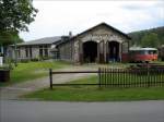 Bayerisch Eisenstein, Blick zum Lokschuppen, in dem das Localbahnmuseum untergebracht ist; 09.06.2006  