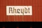 Namensschild auf dem ehemaligen Stellwerk Rheydt Rpn.