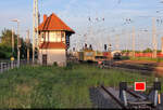 Am letzten Maiabend weilt der Oberleitungsrevisionstriebwagen (ORT) 708 311-6 (188 311-5) neben dem Stellwerk  Nb  des Bahnhofs Nordhausen und wurde am Ende von Bahnsteig 2/3 dokumentiert.