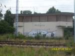 Das ehmalige Weichenwrterstellwerk W4 in Gstrow am 19.07.2008