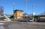 Die Blockstelle Borgsdorf und S-Bahnstation am 19.01.2016.