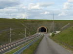 Das Westportal vom Tunnel Augustaburg der neuen Schnellfahrstrecke von Erfurt nach Nürnberg, am 20.05.2017 bei Erfurt.