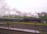 01 118 fuhr am 15.05.2005 aus dem Aschaffenburger Hbf raus, mit dem Ziel Neumark-Wiesenburg. Dieses Foto entstand aus einem Parkhaus.