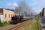 Am 1.6.2014 war der letzte Tag des Dampfspektakels in der Pfalz. 01 118 verließ so eben Neustadt (Weinstraße) Hbf mit Silberlingen 