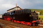 01 118 der Historischen Eisenbahn Frankfurt (HEF), am Nachmittag des 06.09.2014 auf Rangierfahrt für die Bereitstellung ihres Sonderzuges zur Rückfahrt nach Frankfurt/Main, im Bahnhof