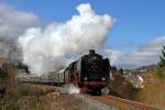 01 118 mit ihrem Westerwaldexpress am 22.03.15 auf dem Weg nach Hachenburg hier in Frickhofen.