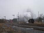 03 2155-4 war am 31.03.13 mit einer Osterfahrt unterwegs, von Nossen nach Greiz. Hier zusehen die Ausfahrt in Wünschendorf.