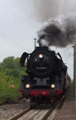 Auf dem Heimweg von der Thringen Rundfahrt des Thringer Eisenbahnvereins am 25.05.2013 durchfhrt 03 2155 den Bahnhof Erfurt-Nord.