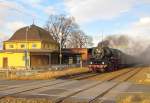 Heute war die 03 1010-2 vom DB Museum Halle mit dem DPE 25490 von Leipzig Hbf nach Oberhof (Thür) zum Biathlon Weltcup unterwegs.