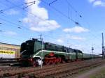 20.03.2009 um 13.41 in Magdeburg Sudenburg  vor dem PBSV-verkehrs GmbH - Gelnde  BR18201 wartete an einem roten Signal auf einen gegenzug bevor es weiter ging .