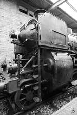 Die  Nase  der Dampflokomotive 18 505 im Eisenbahnmuseum Neustadt an der Weinstraße. (Dezember 2014)