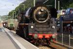 23 1019 hat am Abend des 23.06.2012, nachdem sie ihren Sonderzug des Lausitzer Dampflokclubs (LDC) aus Cottbus zur Rckfahrt bereitgestellt hat, im Bahnhof Bad Schandau umgesetzt und wird gleich