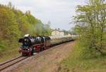 41 1144-9 fuhr am 01.05.17 mit dem Elstertal Express von Gera nach Cheb. Hier ist der Zug bei der Rückfahrt in Plauen West zu sehen. Dieses Jahr fahren die Züge schon im Mai. Sie fahren auch nicht über Wünschendorf sondern über Werdau und Plauen/V. oberer Bahnhof.