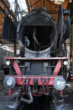 Die 1939 gebaute Dampflokomotive 41 018 ist im voll betriebfähigen Zustand erhalten geblieben. (Bahnpark Augsburg, Juni 2019) 