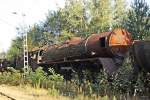 Der Torso von 41 125 am 16.09.2012 im Bw Falkenberg Oberer Bahnhof, vor unserem kleinem Freischnitt.