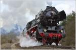 41 1144 zieht den 700 t schweren Plangterzug DGz 205, von Eisenach nach Meiningen.  
Eisenach 11.04.2013