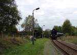 Am 21.09.13 fuhr der Elstertal-Express mit 41 1144 wieder von Gera nach Cheb und zurck. Hier zusehen in Raun/V. bei der Rckfahrt.