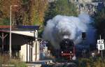 IGE Werrabahn Eisenach e.V. 41 1144-9, ex DR 41 144  mit Nostalgiezug   Elstertalexpress   von Gera nach Cheb kurz vor Durchfahrt Hp. Rentzschmühle, KBS 541 Elstertalbahn Gera - Weischlitz, fotografiert am 28.09.2013 