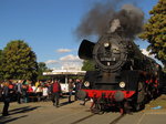 IGE Werrabahn-Eisenach 41 1144-9 rangiert am 02.10.2016 nach dem bekohlen bei der MaLoWa in Benndorf an den DPE 61461 nach Gera.