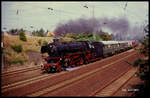 41360 mit Sonderzug anl. 100 Jahre HBF Bremen am 17.09.1989 bei Ritterhude Richtung Bremen.