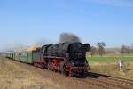 44-1486 fhrt einen Sonderzug der Vienenburger Eisenbahnfreunde nach Stafurt