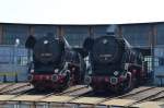 Jubiläum 100 Jahre Bw G Halle Saale: 44 1182-3 & 44 1486-8 des Traditionsbahnbetriebswerk Staßfurt 05.07.2015 