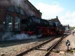 50 3708 rangiert am 24.08.07 auf dem Festgelände des Bw Chemnitz-Hilbersdorf. Zwei Tage später fuhr sie mir am Rangierbahnhof Halle/Saale noch mal vor die Linse, warscheinlich auf der Rückreise.