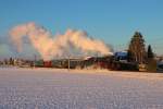 Am Nachmittag des 28.12.2014 erfolgte die 2. Glühweinfahrt nach Ober-Roden mit der 50 3552 der Museumseisenbahn Hanau. Leicht verspätet die Abfahrt in Hainhausen