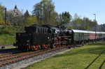 50 3616 am 07.05.16 mit dem Sonderzug aus Schwarzenberg in Thalheim