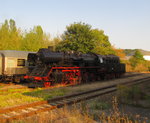 SEM 50 3648-8 (90 80 0053 648-6 D-SEM) als Tfzf 75726 aus Großheringen, am 10.09.2016 in Karsdorf. Die Lok kam mit einem Sonderzug aus Chemnitz anlässlich des Freyburger Winzerfests ins Unstruttal und machte anschließend eine Drehfahrt über Camburg und Großheringen.