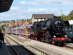 IGE Werrabahn-Eisenach 52 1360-8 mit dem DPE 23062 aus Münster (Westf) Hbf, am 01.09.2018 in Meiningen.