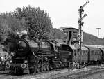 Die Dampflokomotive 52 6106 war im Pendelverkehr zwischen Eisenbahnmuseum Bochum-Dahlhausen und Essen-Hauptbahnhof eingesetzt. (September 2018)