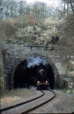 52 7596 Wutachtalbahn Tunnel Achdorfer Weg  Ostern 1990